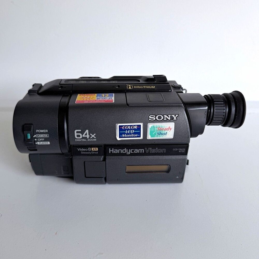 Sony Handycam Vision CCD-TRV25 Video8 XR 16x/64x SteadyShot LCD Black